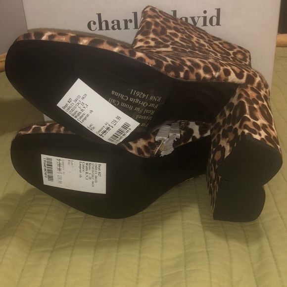 Charles David Women's Studio Ankle Boot, Leopard Print - Picture 8 of 8
